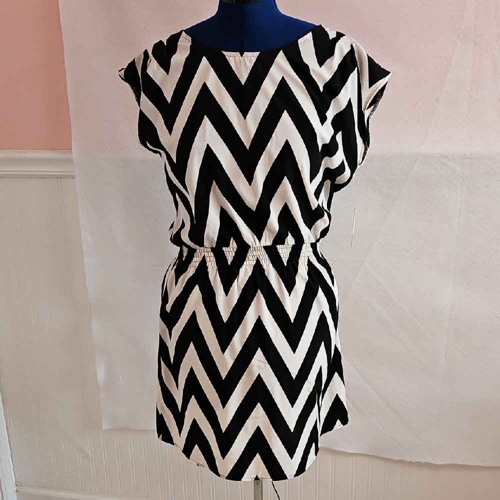 Chevron Black and White Dress